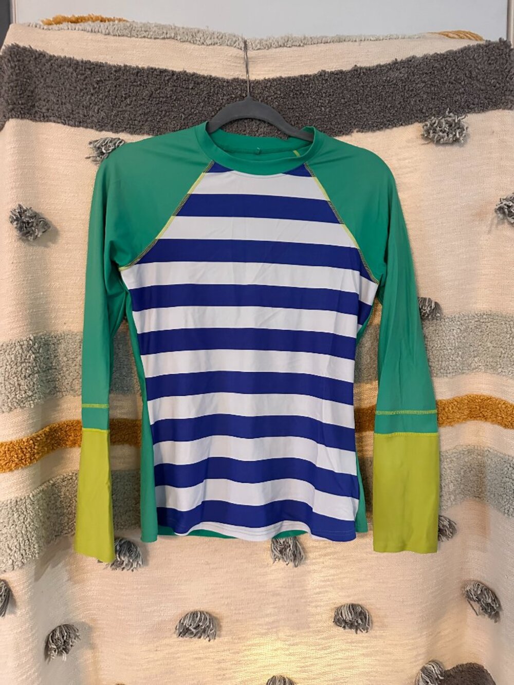 prAna Women's Lorelei Long-Sleeve Colorblock Striped Rash Guard - Picture 2 of 5